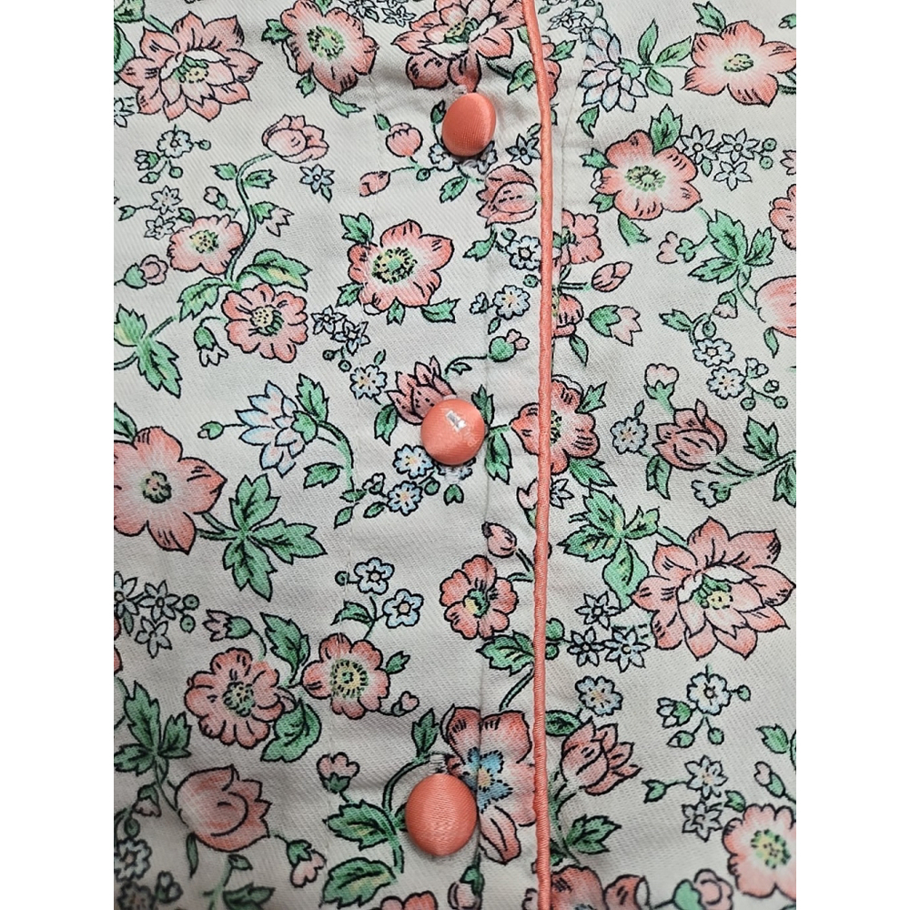 Victoria's Secret Women's Vintage Pink and Green Floral Nightgown Size M/L - Picture 5 of 5